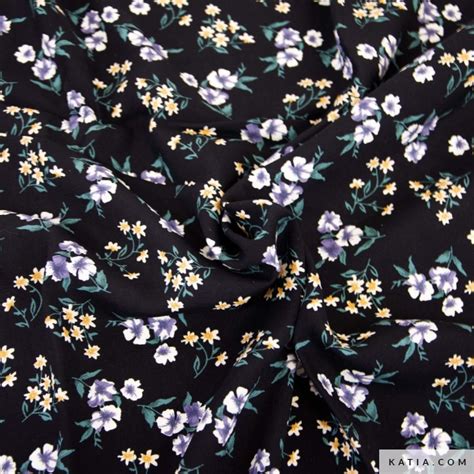 Flower Print Viscose Fabric Autumn Winter Katia