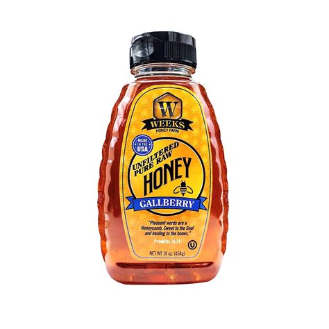 16oz 1lb Gallberry Honey Pure Raw Unfiltered