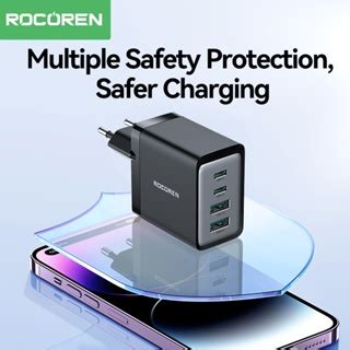 Rocoren Gan W Fast Charging Multiple Ports Type C Pd Usb Portable