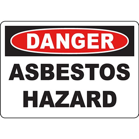 Danger Asbestos Hazard Sign Graphic Products