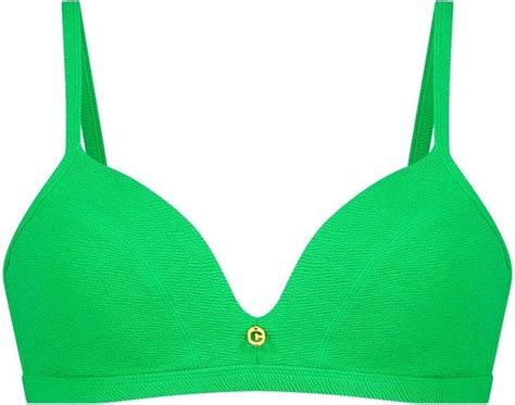 Ten Cate Bikini Top Triangle Padded Wired Bright Green Relief Bol