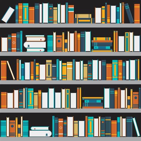 Bookshelf Flat Design 1214271 Vector Art At Vecteezy