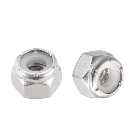 Uxcell Unc Nylon Insert Hex Lock Nuts Stainless Steel