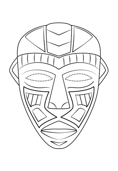 Máscaras Africanas Para Colorir - Desenhos de Máscaras Africanas para colorir - Bora Colorir
