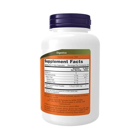 NOW Psyllium Husk 200 caps - Mundo Verde HN