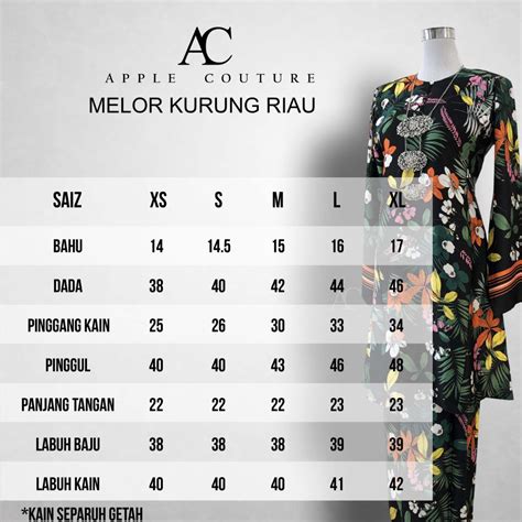Melor Kurung Riau Crepe Nude Apple Couture