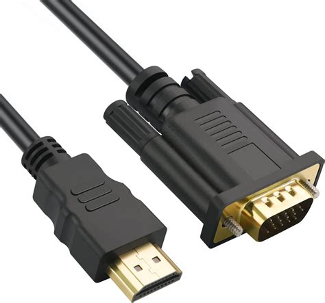 Omivine HDMI to VGA Cable, 1080P@60Hz Gold Plated HDMI to VGA Digital ...