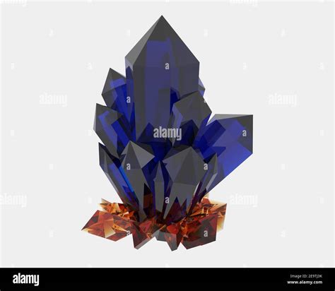 Crystal isolated on white background. 3d rendering - illustration Stock ...