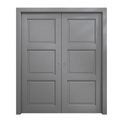 Sliding French Double Pocket Doors 36 x 80 inches | Ego 5010 Painted