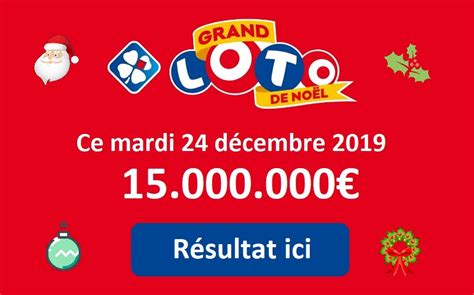 Résultat du Loto de Noël du mardi 24 décembre 15 millions en jeu