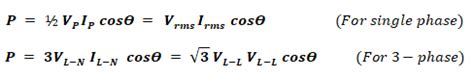 3 Phase Power Calculation Formula