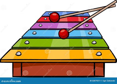Xylophone Clip Art Cartoon Illustration 32879211