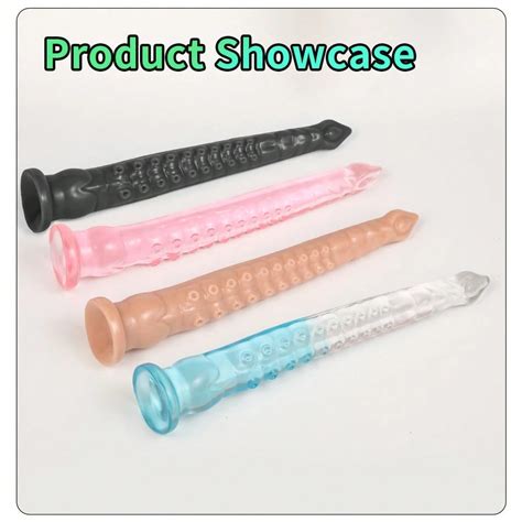 Super Long Anal Plug Dildos Stimulate Anus And Vagina Soft Anal Dilator Liquid Silicone Anal Sex