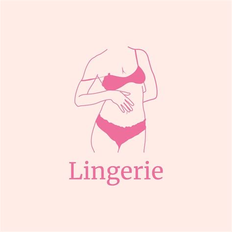 Lingerie Soutien Gorge Sexy Femmes Bikini Logo Design Ic Ne Vecteur Vecteur Premium