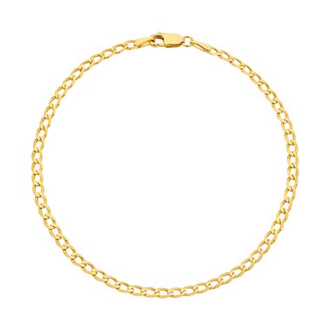 ct gold cm solid open curb bracelet angus coote