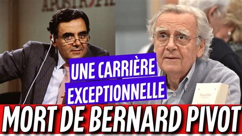 Mort de Bernard Pivot l homme de lettre et présentateur d apostrophe