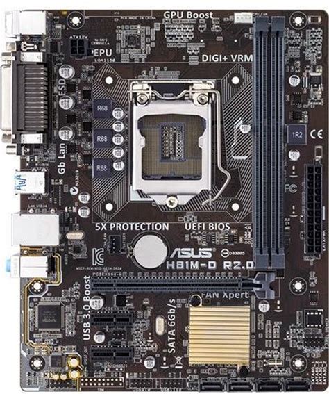 ASUS H81M D R2 0 Intel H81 LGA 1150 Socket H3 Micro ATX Bol