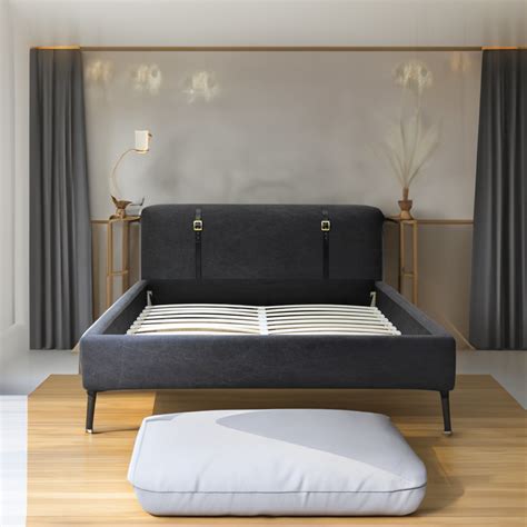 Flat Huayang Customized Leather Home Bedroom Design Fabric Bed Modern Furniture Hot Bedroom