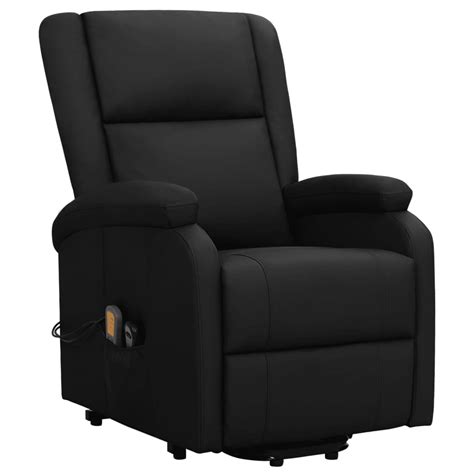 WXS Fauteuil Inclinable De Massage Noir Similicuir DX0819