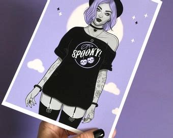 Fuck You Pay Me Art Print Pastel Goth Pin Up Creepy Cute Etsy