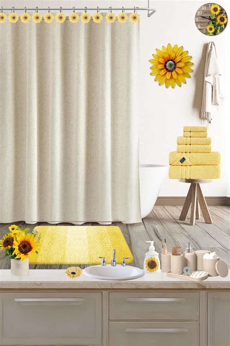 Graceful Sunflower Bathroom Decor Abloom Decor