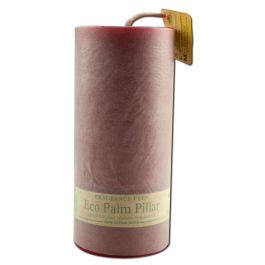 Aloha Bay Palm Wax Candles Ecopalm Unscented Pillar 2 25 In X 5 In Red