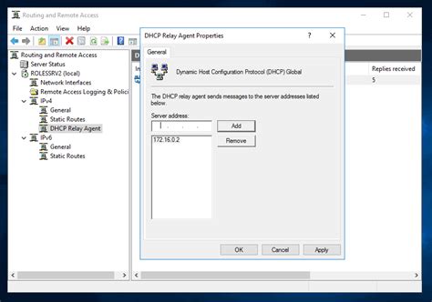 Dhcp Relay Agent Configuration In Windows Server 2016