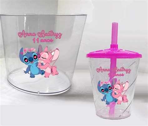 Copo E Balde De Pipoca Stitch - Balde de Pipoca e Copo Twister do Stitch | Elo7