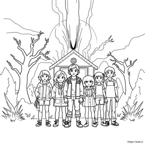 Gratis Stranger Things Kleurplaten Om Te Printen kleurplaat