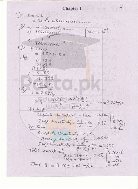 St Year Physics Solved Numericals Chapter Measurement Th Class