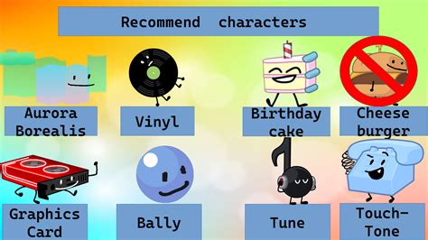 bfdi mini  recommend characters ep  recommended characters team