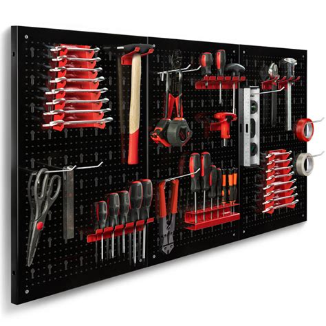 Organiseur Mural En Panneau Perfor Kit De Rangement D Outils En