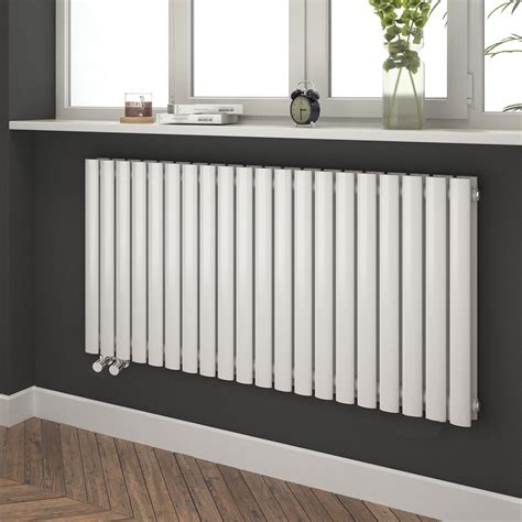 EMKE Radiateur Eau Chaude En Acier Tube Rond Radiateur Mural Blanc