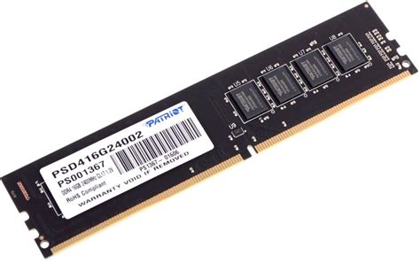 Оперативная память 16Gb DDR4 2400MHz Patriot Signature (PSD416G24002 ...