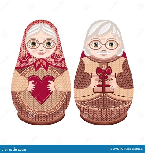 Matryoshka. Russian Folk Nesting Doll Stock Vector - Illustration of ...