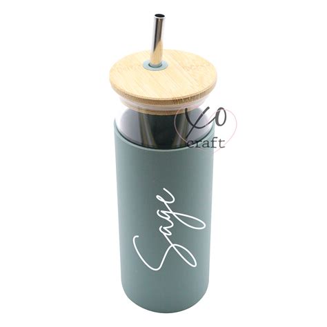 Glass Tumbler With Bamboo Lid Xo Craft