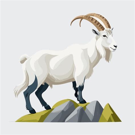 Vector de la cabra de montaña | Vector Premium