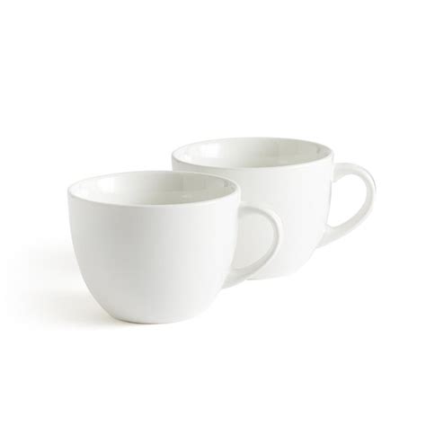 Lot de 2 bols à anse en porcelaine ginny Couleur blanc La Redoute