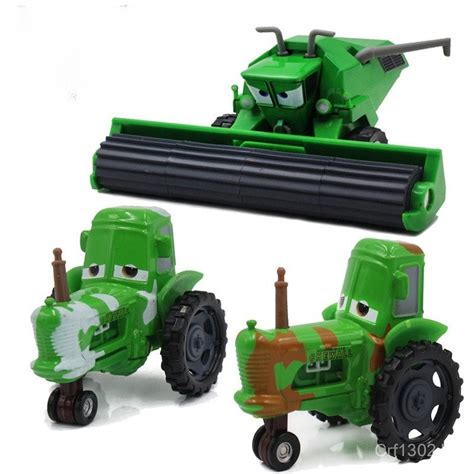 Trator Do Relampago Mcqueen - Pixar Carros 2 Relâmpago Mcqueen Verde Frank Harvester E Trator Modelo ...