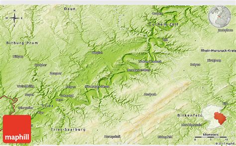 Physical 3D Map of Bernkastel-Wittlich