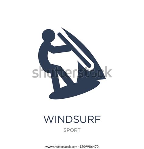 Windsurf Icon Trendy Flat Vector Windsurf Stock Vector Royalty Free