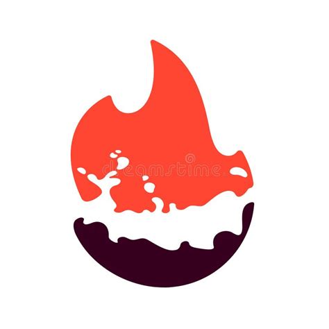 Fire Flame Hot Liquid Icon Vector Illustration Stock Vector Illustration Of Emblem Symbol