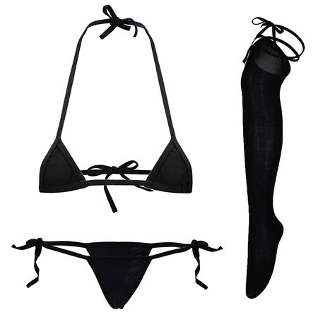 SPORCLO Cute Anime Lingerie Set Sexy Stripe Bra And Panty Set Cosplay Mic