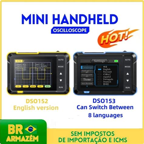 Mini Oscilosc Pio Digital Port Til Largura De Banda Anal Gica Taxa De Amostragem Em Tempo
