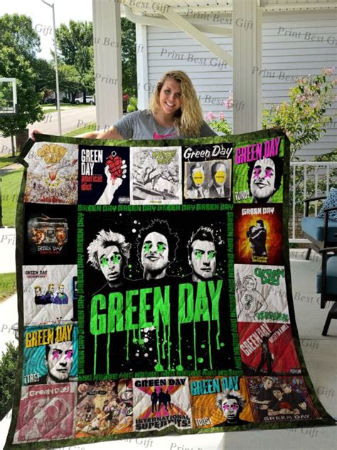 Green Day Rock Band Poster American Idiot Quilt Blanket Teeruto