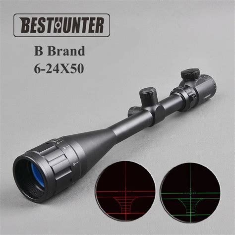 Bu X Aoe Tactical Optical Rifle Scope Red And Green Mil Dot