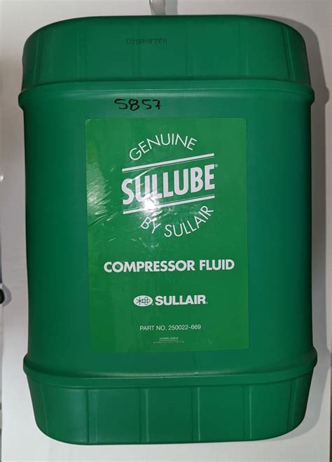 250022 669 SULLAIR LUBRICANT GENUINE SULLUBE COMPRESSOR FLUID GENUINE