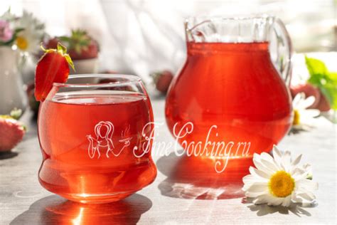 Клубничный компот пошаговый рецепт