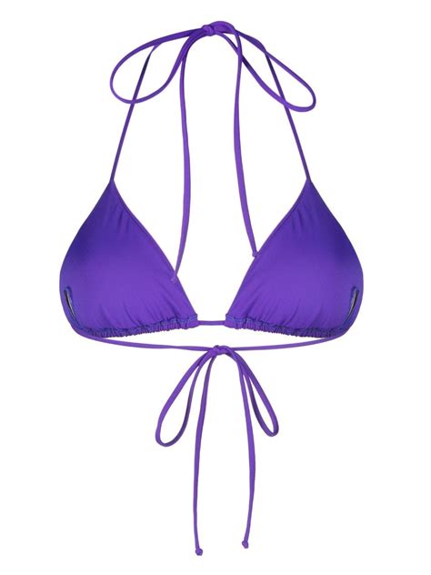 Mc2 Saint Barth Rhinestone Embellished Bikini Top In Purple ModeSens