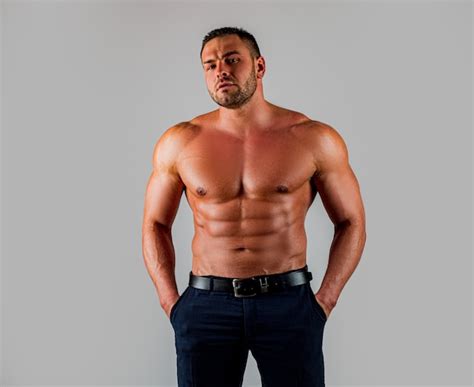 Premium Photo Muscular Sexy Man With A Naked Torso